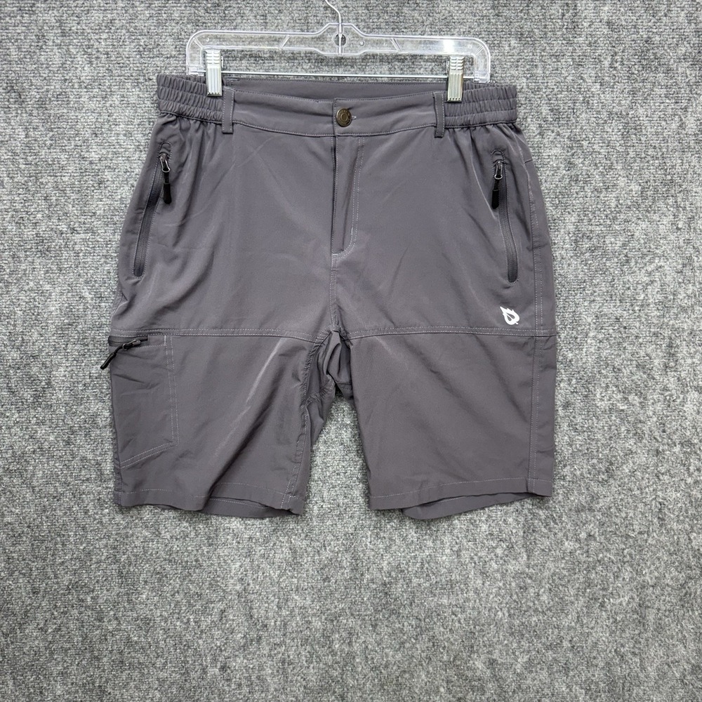 Baleaf Zipper cargo‎ shorts Men's size Large Gray 34x10 hiking camping outdoor
